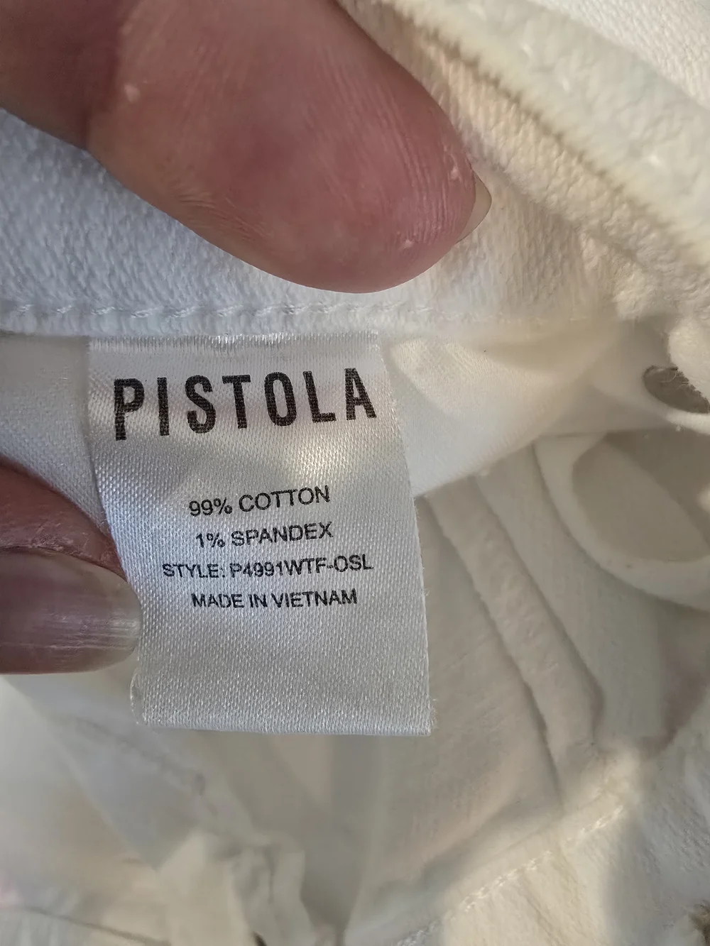 pistola White High-Rise Frayed Hem Denim Cutoff Shorts